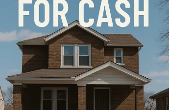 Two-story brick home in Detroit on a sunny day, representing a quick cash home sale opportunity.