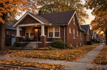 Older brick bungalow in a quiet Detroit neighborhood typical of homes that families often inherit.