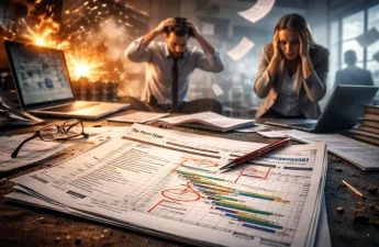 project plan breaking down under pressure with team reacting to unexpected issues