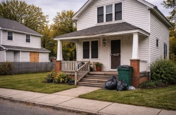 occupied rental house in Detroit with minor exterior wear